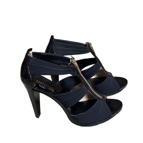 MICHAEL Michael Kors Shoes - Michael Kors Berkeley T-Strap Black Heel Size 8